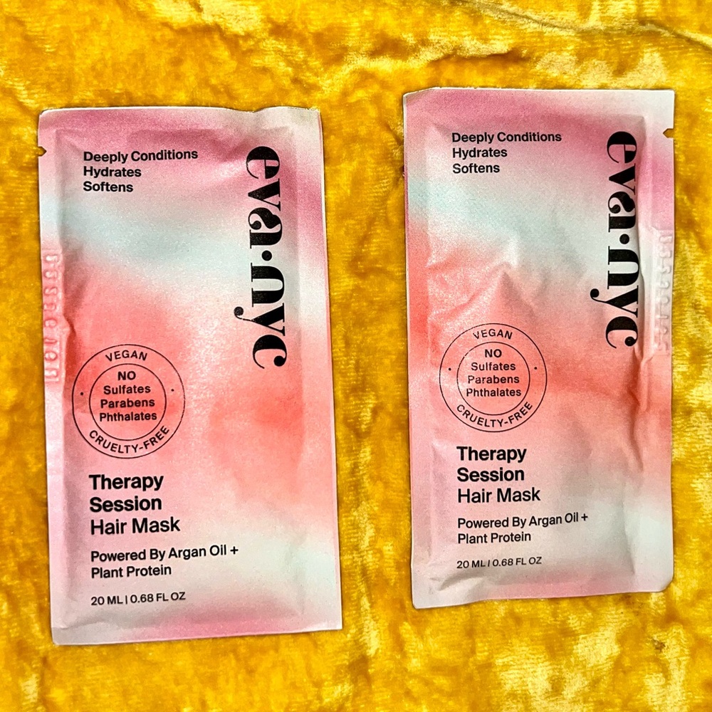 🤩 5 FOR $15 NWOT Eva NYC Therapy Session Hair Mask Packet x 2